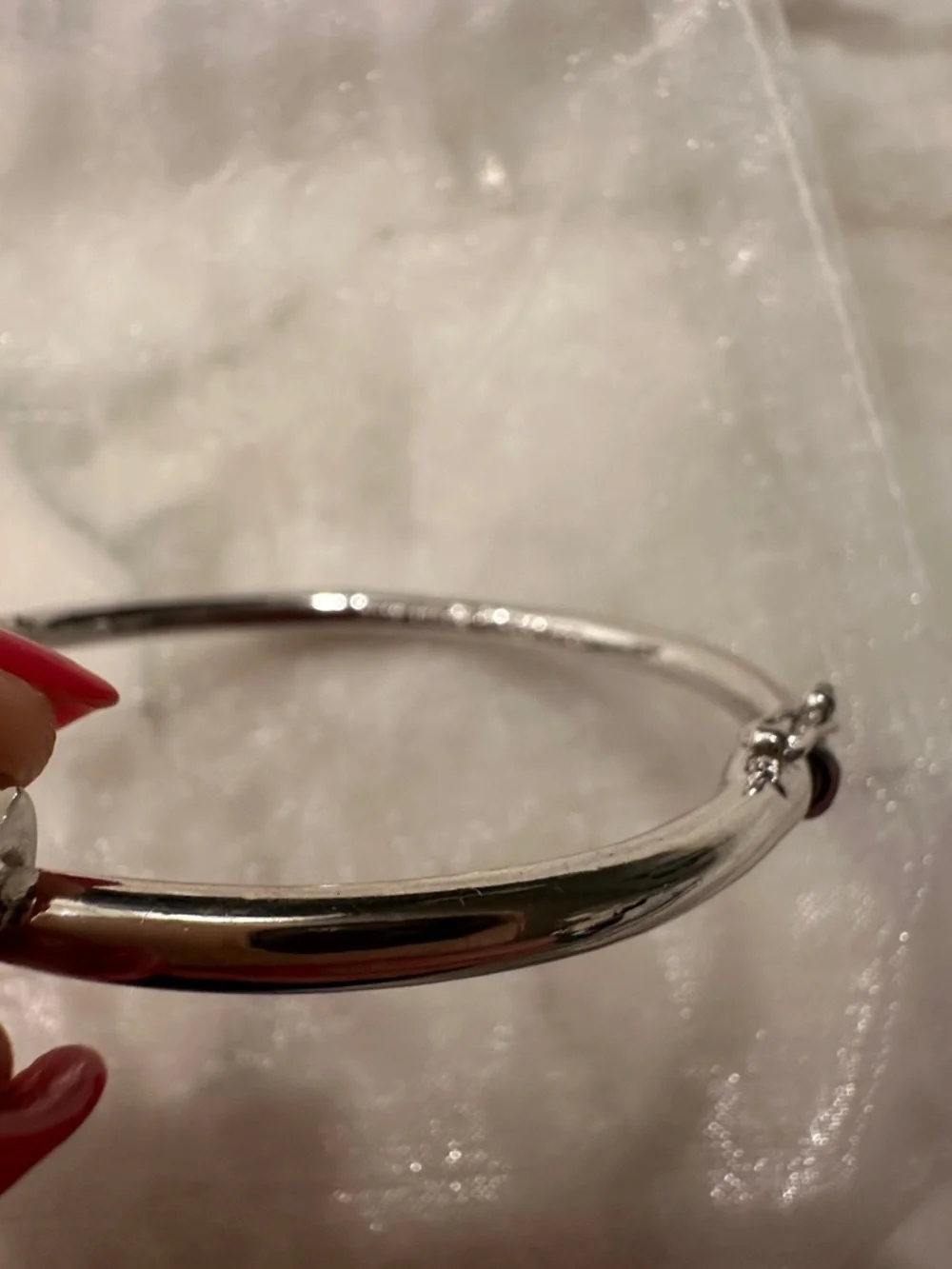 kate spade Silver Knot Hinged Bangle - Picture 3 of 4